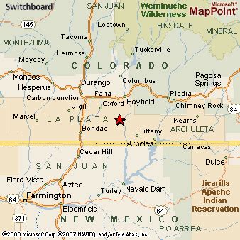 ignacio colorado map.